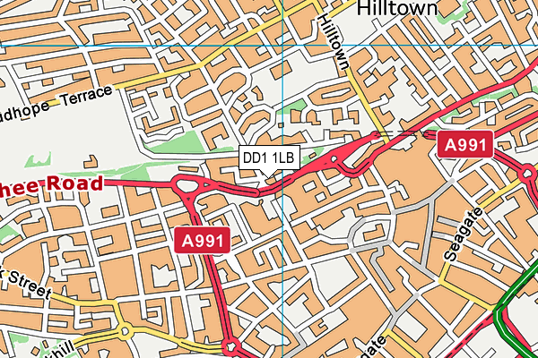 DD1 1LB map - OS VectorMap District (Ordnance Survey)