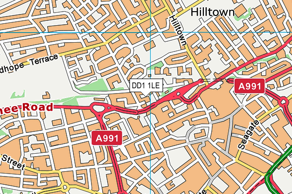 DD1 1LE map - OS VectorMap District (Ordnance Survey)