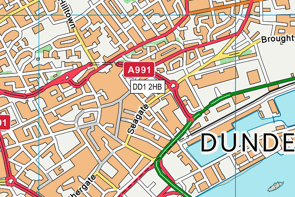 DD1 2HB map - OS VectorMap District (Ordnance Survey)