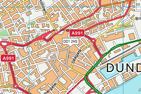 DD1 2HS map - OS VectorMap District (Ordnance Survey)