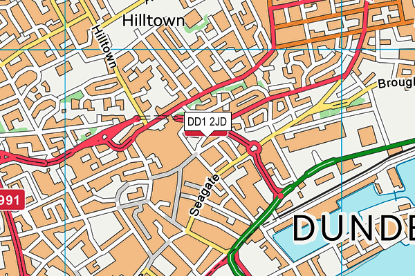 DD1 2JD map - OS VectorMap District (Ordnance Survey)