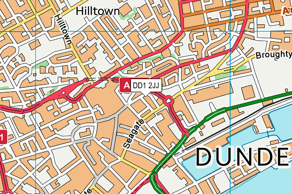 DD1 2JJ map - OS VectorMap District (Ordnance Survey)