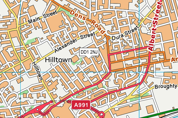 DD1 2NJ map - OS VectorMap District (Ordnance Survey)
