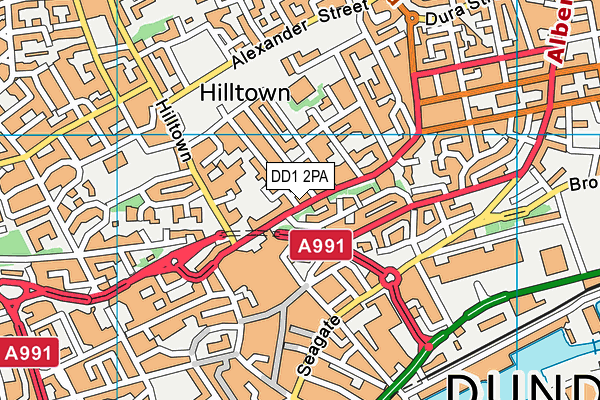 DD1 2PA map - OS VectorMap District (Ordnance Survey)