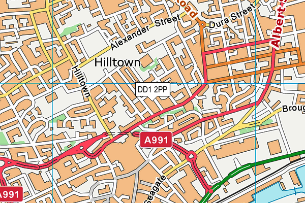 DD1 2PP map - OS VectorMap District (Ordnance Survey)