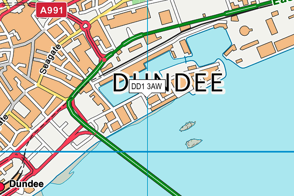 DD1 3AW map - OS VectorMap District (Ordnance Survey)