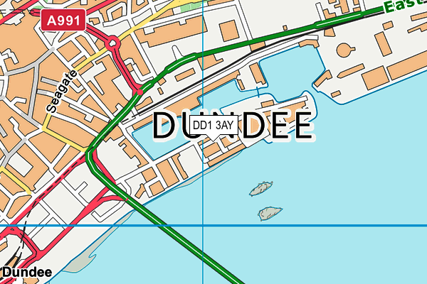 DD1 3AY map - OS VectorMap District (Ordnance Survey)