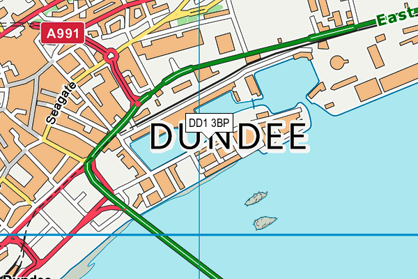 DD1 3BP map - OS VectorMap District (Ordnance Survey)