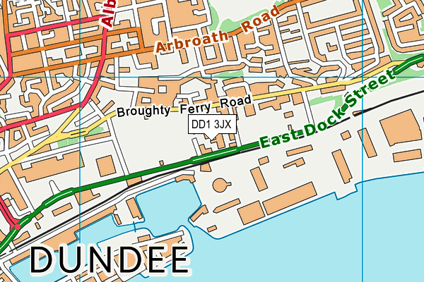 DD1 3JX map - OS VectorMap District (Ordnance Survey)