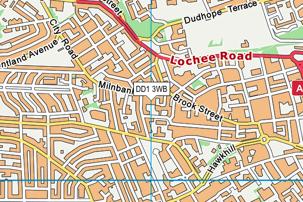 DD1 3WB map - OS VectorMap District (Ordnance Survey)