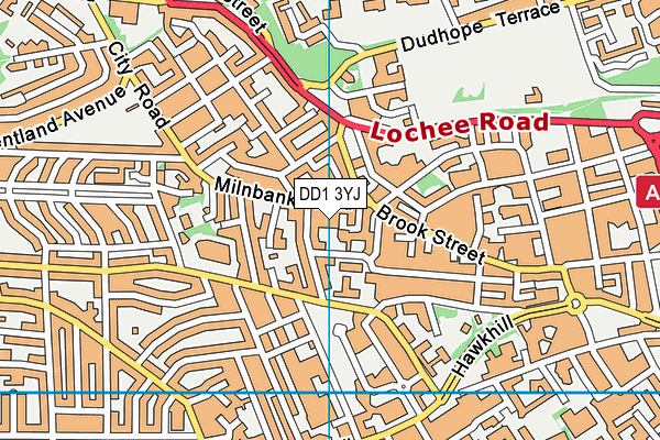 DD1 3YJ map - OS VectorMap District (Ordnance Survey)