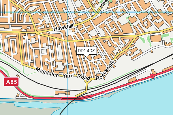 DD1 4DZ map - OS VectorMap District (Ordnance Survey)