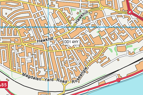 DD1 4HY map - OS VectorMap District (Ordnance Survey)