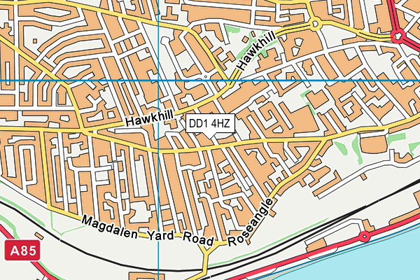DD1 4HZ map - OS VectorMap District (Ordnance Survey)