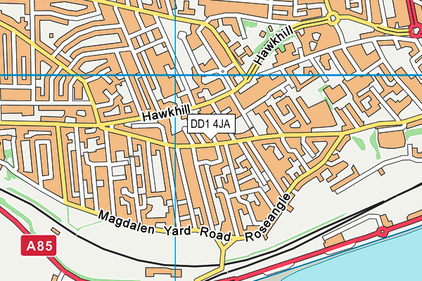 DD1 4JA map - OS VectorMap District (Ordnance Survey)