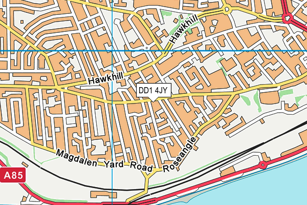 DD1 4JY map - OS VectorMap District (Ordnance Survey)