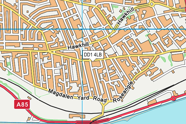 DD1 4LB map - OS VectorMap District (Ordnance Survey)
