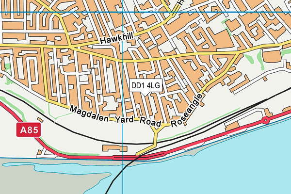 DD1 4LG map - OS VectorMap District (Ordnance Survey)