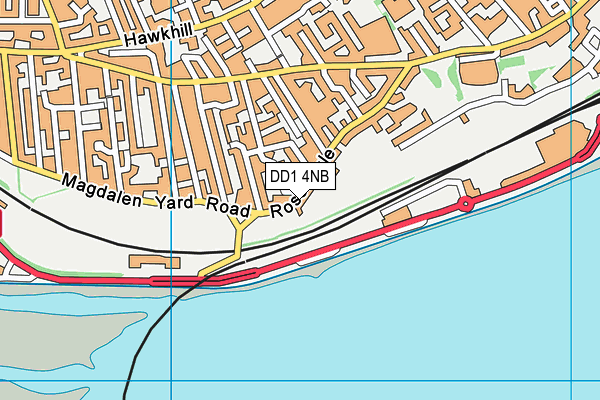 DD1 4NB map - OS VectorMap District (Ordnance Survey)