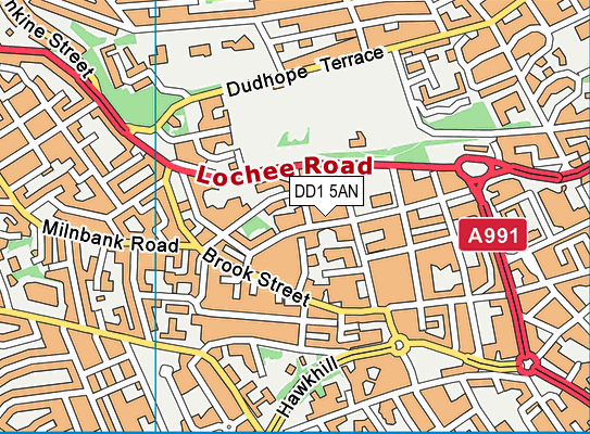 DD1 5AN map - OS VectorMap District (Ordnance Survey)