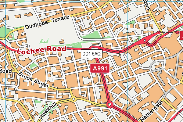 DD1 5AQ map - OS VectorMap District (Ordnance Survey)