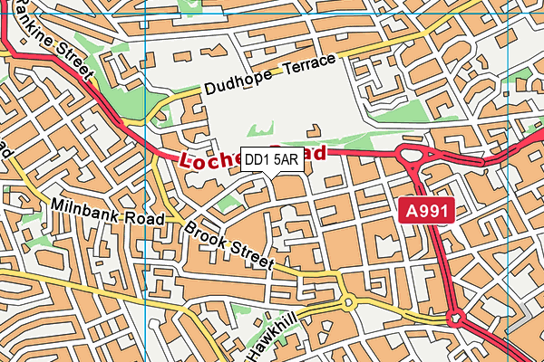 DD1 5AR map - OS VectorMap District (Ordnance Survey)