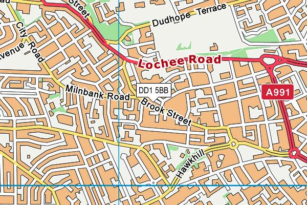 DD1 5BB map - OS VectorMap District (Ordnance Survey)