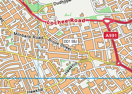 DD1 5BJ map - OS VectorMap District (Ordnance Survey)