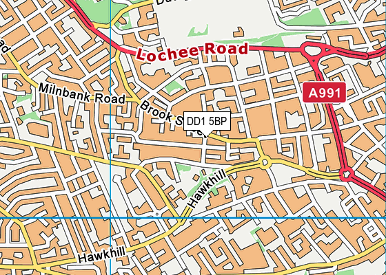 DD1 5BP map - OS VectorMap District (Ordnance Survey)