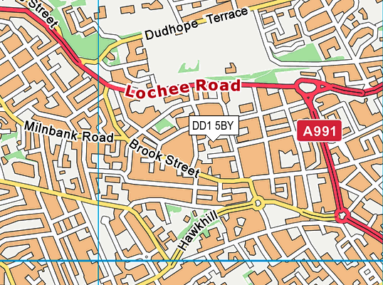 DD1 5BY map - OS VectorMap District (Ordnance Survey)