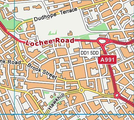 DD1 5DD map - OS VectorMap District (Ordnance Survey)