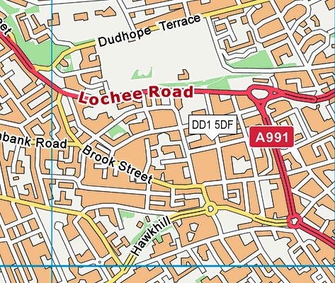 DD1 5DF map - OS VectorMap District (Ordnance Survey)