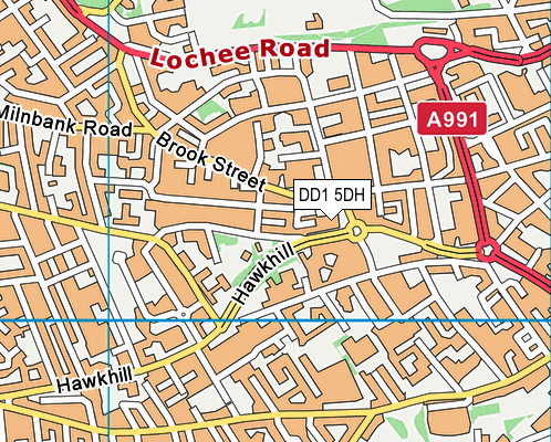 DD1 5DH map - OS VectorMap District (Ordnance Survey)