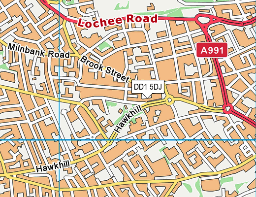 DD1 5DJ map - OS VectorMap District (Ordnance Survey)