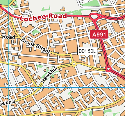 DD1 5DL map - OS VectorMap District (Ordnance Survey)