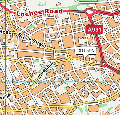DD1 5DN map - OS VectorMap District (Ordnance Survey)