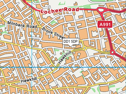 DD1 5DP map - OS VectorMap District (Ordnance Survey)