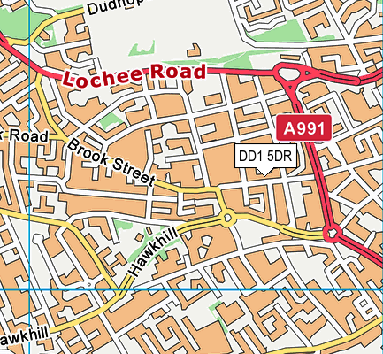 DD1 5DR map - OS VectorMap District (Ordnance Survey)