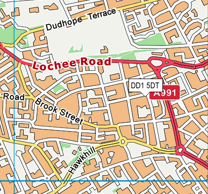 DD1 5DT map - OS VectorMap District (Ordnance Survey)