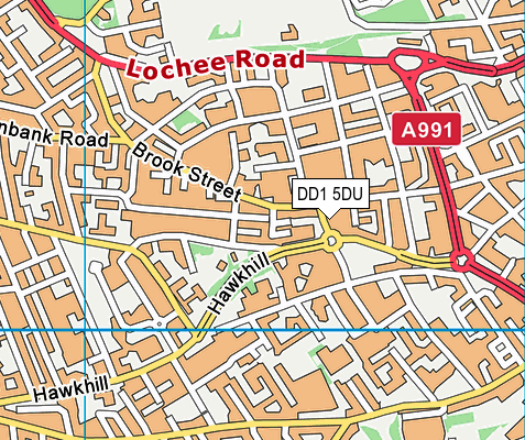 DD1 5DU map - OS VectorMap District (Ordnance Survey)