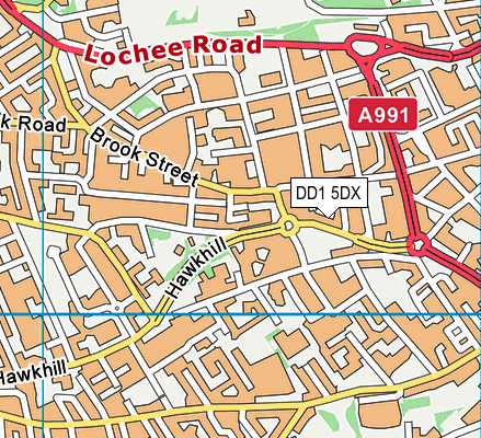 DD1 5DX map - OS VectorMap District (Ordnance Survey)