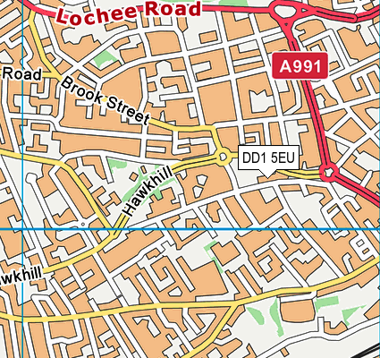 DD1 5EU map - OS VectorMap District (Ordnance Survey)