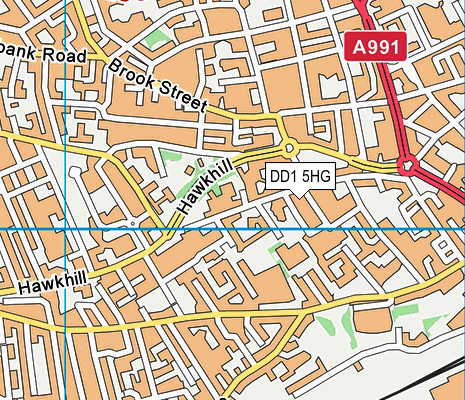 DD1 5HG map - OS VectorMap District (Ordnance Survey)