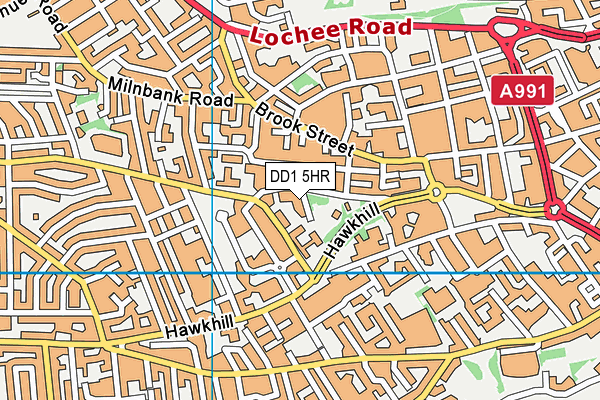 DD1 5HR map - OS VectorMap District (Ordnance Survey)