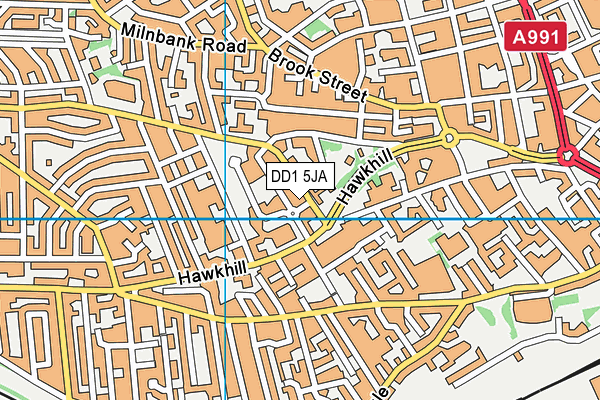 DD1 5JA map - OS VectorMap District (Ordnance Survey)