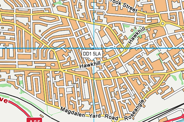 DD1 5LA map - OS VectorMap District (Ordnance Survey)