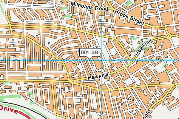 DD1 5LB map - OS VectorMap District (Ordnance Survey)