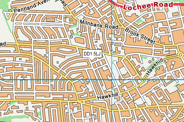 DD1 5LJ map - OS VectorMap District (Ordnance Survey)