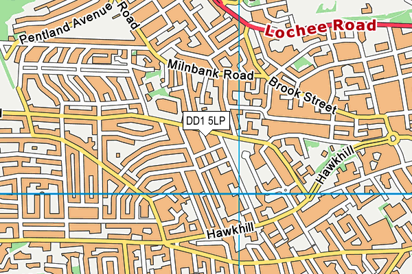 DD1 5LP map - OS VectorMap District (Ordnance Survey)