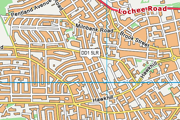 DD1 5LR map - OS VectorMap District (Ordnance Survey)